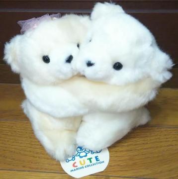 CUTEマリンコレクションハグカップル夫婦ペアしろくまシロクマ白くまぬいぐるみ