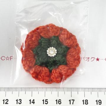 29*ハンドメイド♪ポコポコお花モチーフ ガラスビジュー付き 5