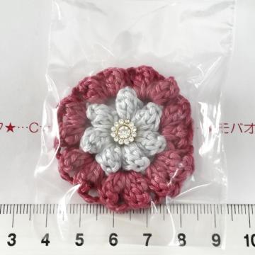 29*ハンドメイド♪ポコポコお花モチーフ ガラスビジュー付き 13