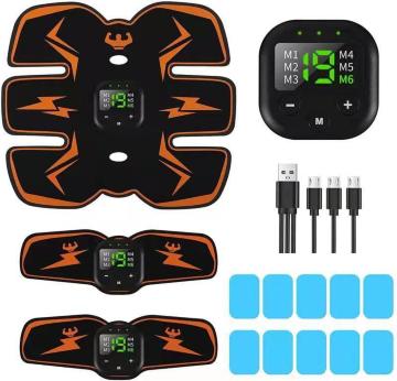 最新版 EMS腹筋ベルト液晶表示のコントローラー6種類モード19段階強度男女兼用