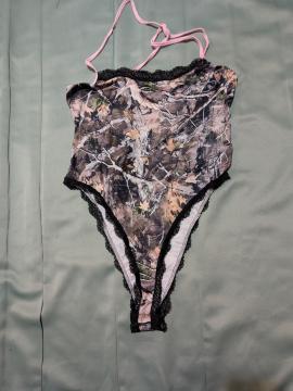 W1088   高級品特売    美品ボディースーツ   L