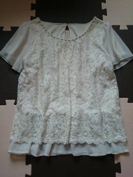 Flor by Rew de Rew☆重ねレースデザイントップス★総レース×ふんわりシフォン☆