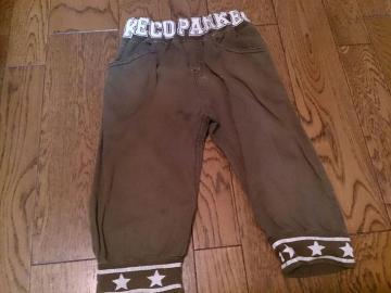 120 カーキ七分丈 ウエストオールゴム