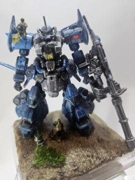 機動戦士ガンダム アーティファクト.グフ.フライトタイプ塗装ミニジオラマ
