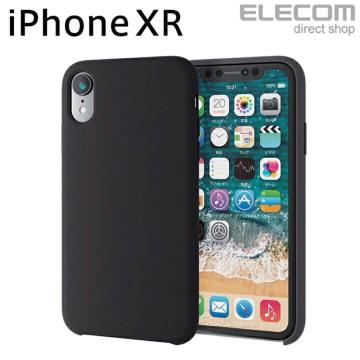 エレコム  iPhoneXR シリコンケース PM-A18CSCHBK