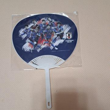 サッカーSAMURAIBLUEのうちわ