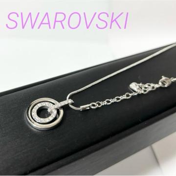美品 SWAROVSKI スワロフスキー クリスタル ラインストーン ネックレス
