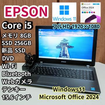 EPSON Endeavor Corei5 ������8GB SSD256GB Web�J���� DVD Windows11 Office