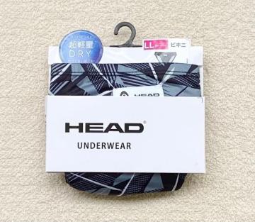 HEAD �r�L�j �u���[�t �k�k�T�C�Y �f�U�C�� �O���[/�u���b�N