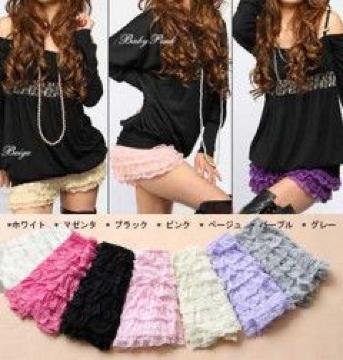 《New》姫マストアイテム★レース*フリル*ペチパン/ショートパンツ<ブラックM>