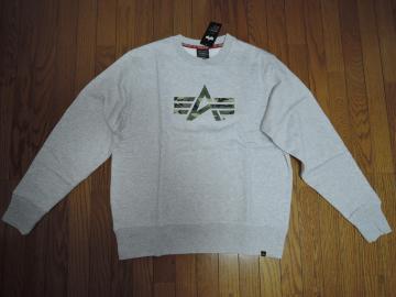 Vi ALPHA INDUSTRIES At@ C_Xg[Y XEFbg M D A-MARK LOGO S SWEAT