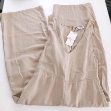 ◆WEGO/ウィゴー◆新品!!レーヨンサロペット★ベージュF*オールインワン♪秋コーデ