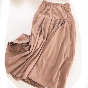 ◆fifth/フィフス◆ギャザー切替フレアスカート★ピンクベージュF*美シルエット♪美品*秋コーデ