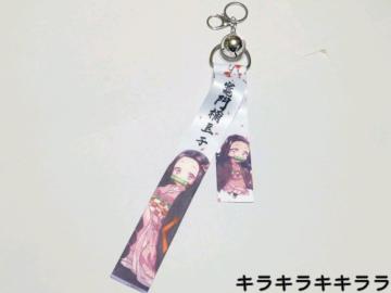 《New》竈門禰豆子/鬼滅の刃★鈴&リボン&フック付*特大キーホルダー
