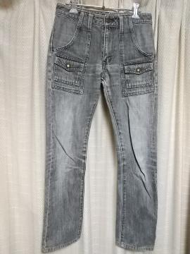 フルカウントFULLCOUNT ブッシュパンツサイズ28グレー薄黒アメカジデニムパンツジーンズ服