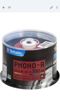 �o�[�x�C�^���W���p��(Verbatim Japan) 1��L�^�p CD-R 700MB 50�� ���R�[�h�f�U�C�� 48�{��