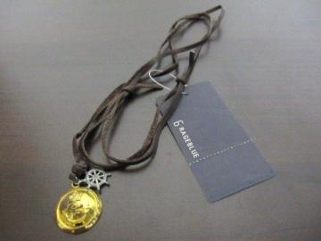 □RAGEBLUE/レイジブルー ANT革トップ付 ネックレス☆新品☆HARE
