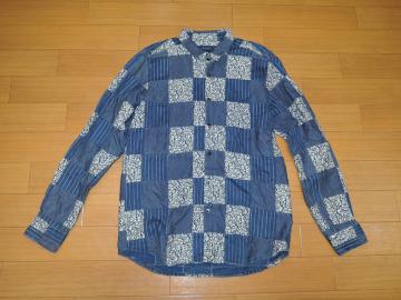 SOPHNET. ソフネット インディゴ パッチワークシャツ M 17SS