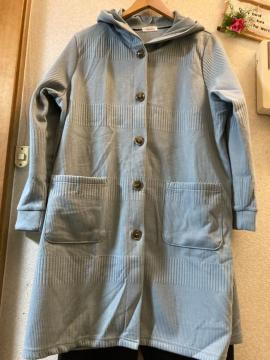 XL新品ジュネママン水色地模様コーディガン