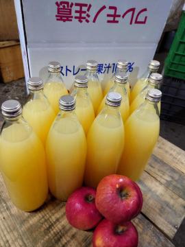 青森りんご サンふじ100% りんごジュース 1L12本入り 送料込