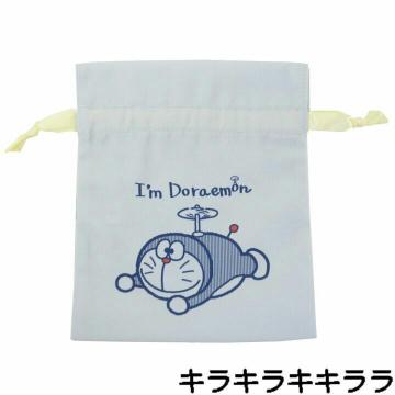《New》ドラえもん( I'm Doraemon)★表と裏でデザインが違う・巾着袋<ブルー>