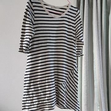 美品☆シュカ 七分袖 ボーダー ワンピース