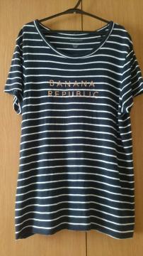 BANANA REPUBLIC バナナリパブリック☆ボーダー×ロゴTシャツ★
