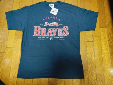 MLB �A�g�����^�u���[�u�X Atlanta BRAVES T�V���c XL �l�C�r�[ �^�O�t