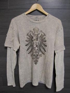 □POLLUTION/ポリューション ムラ染めロンT/メンズ・M☆新品海外セレブ