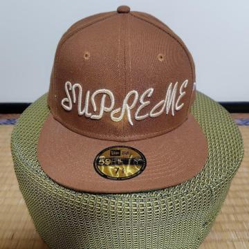 Supreme New Era 59FIFTY �L���b�v �u���E�� 7 3/8�@�j���[�G��