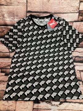 送料無料!人気ブランド!【プーマ】レギュラーフィット!男女兼用 総柄 綿混半袖Tシャツ1枚3,300円が