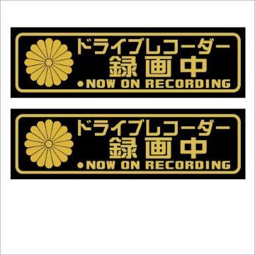 菊紋 ドライブレコーダー録画中 13センチ 2枚組