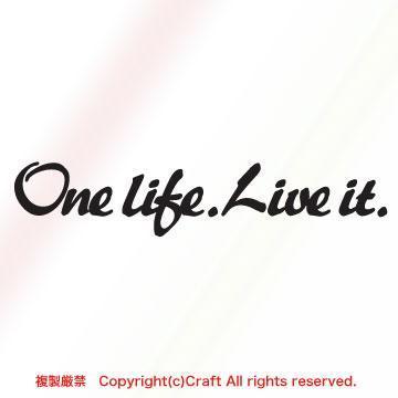 One life.Live it./XebJ[i15cm/ubNAjόf