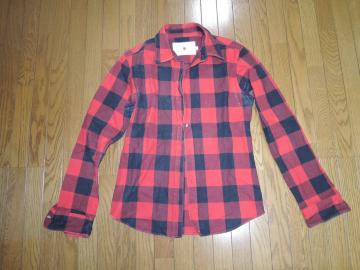 marka マーカ ブロック チェックシャツ 2 赤黒 スカル カフスボタン WIRED SHIRTS LONG SLEEVES