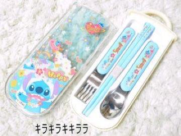 《New》スティッチ★お子様のお弁当に…*お箸&スプーン&フォーク&ケース*セット