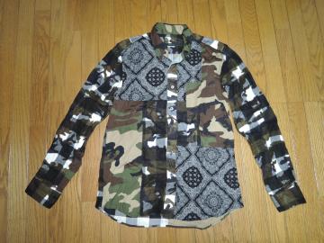 SOPHNET.\tlbgMULTI MIX FLANNEL B.D SHIRT  yCY[~bNX tlVc S