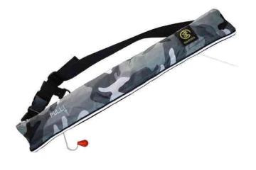 ライフジャケット 大人 ベルトタイプ手動誇張式 白迷彩 ウエスト