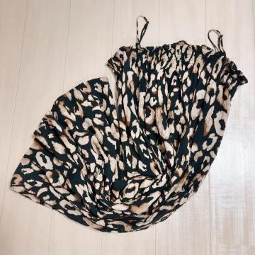 ◆H&M/エイチ&エム◆レオパード柄マキシワンピM★美品♪秋コーデ海外旅行♪