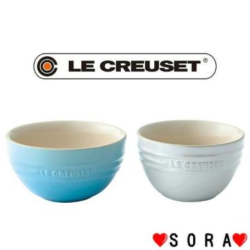 【ル・クルーゼ/LE CREUSET】電子レンジ オーブン 食洗機可能♪箱付き 光沢 鮮やか 茶碗 ライスボール2個セット