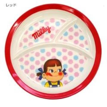 【不二家 ペコちゃん】ミルキーキャラクター 軽くて割れにくい♪メラミンプレート