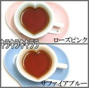 《New》お祝い.プレゼント等に…◆ハート型◆カップ&ソーサー&スプーン<ペアセット>