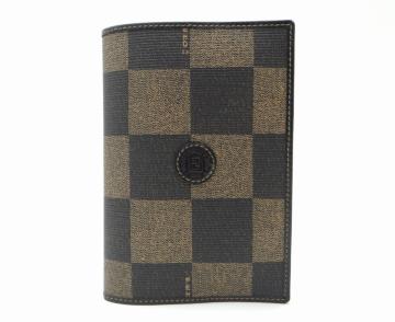 FENDI フェンディ ペカン柄 PVCキャンバス×レザー 手帳カバー マルチカバー<美品>【送料無料】