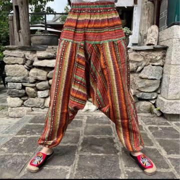 アジアン エスニック 柄 アラジン サルエルパンツ ゴム 男女兼用