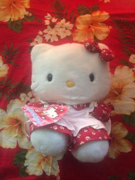 新品未使用☆キティちゃん☆花柄洋服ぬいぐるみ☆