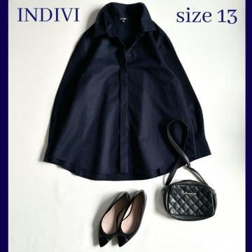 �����i���傫���T�C�Y��INDIVI���R�b�g���V���c�`���j�b�N���l�C�r�[��LL