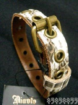 【Diavlo/ディアブロ】《New》激シブ&ワイルド★クロコ柄*ブレスレット