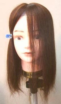 新品 人毛 手植え 風に強い 部分カバー ビックサイズ 人工皮膚付き ロング ブラウン