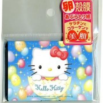 【キティ】可愛い♪日本製 ケラチン.コラーゲン美肌 卵殻膜 あぶらとり紙