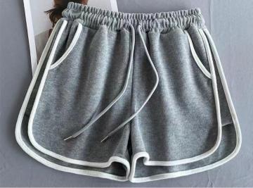 ショートパンツ 部屋着 サイド2本ライン付き ルームウェア ダークグレー 大きいサイズ