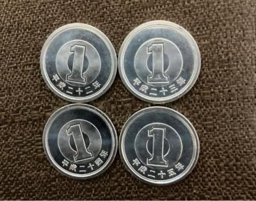 ミントセット出し 1円アルミ貨 平成22年、23年、24年、25年